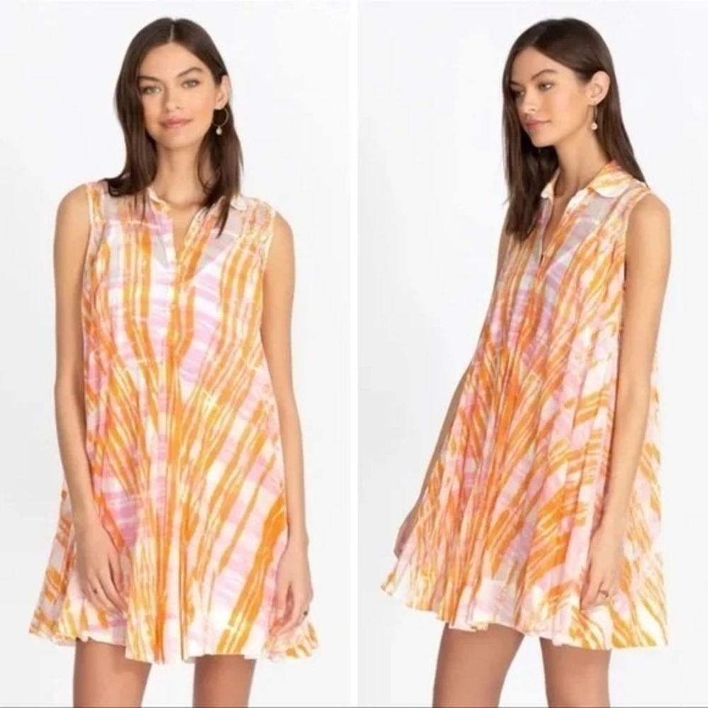 Johnny Was x Amanda Bond Josie‎ Tie Dye Dress Beachy Coastal $365 XS/S READ B32